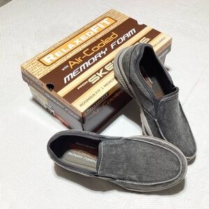 Skechers Relaxed Fit Men's Size 13 Extra Wide Fit Gray Slip-On Shoes Air-Cooled